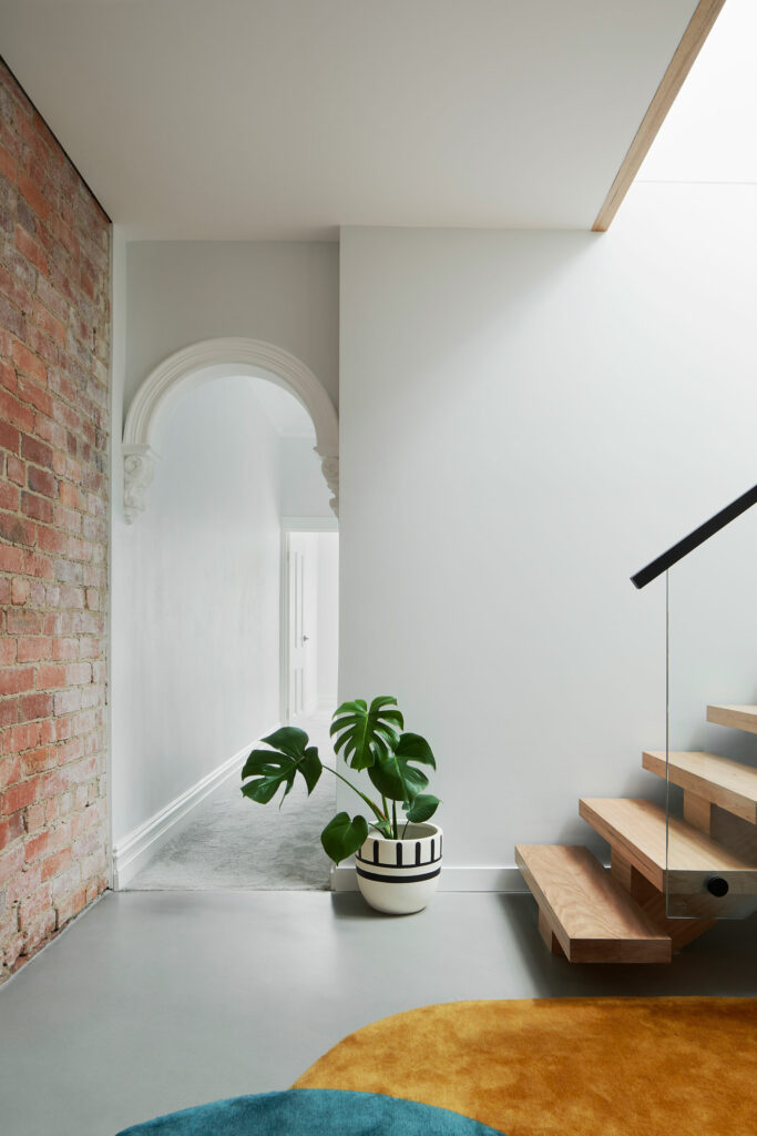 Maike Design stair foyer and existing heritage hallway