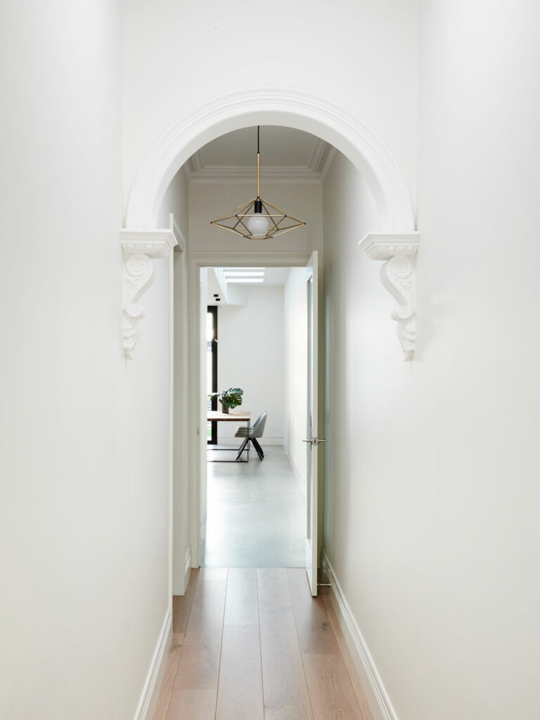 Maike Design terrace house hallway to new extension